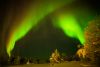 Polarlicht über Hetta in Nord-West-Finnland