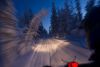 Motorschlittenfahrt durch die Polarnacht in Hetta in finnisch Lappland