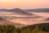 Schmallenberg im Morgennebel, gesehen vom Beerenberg